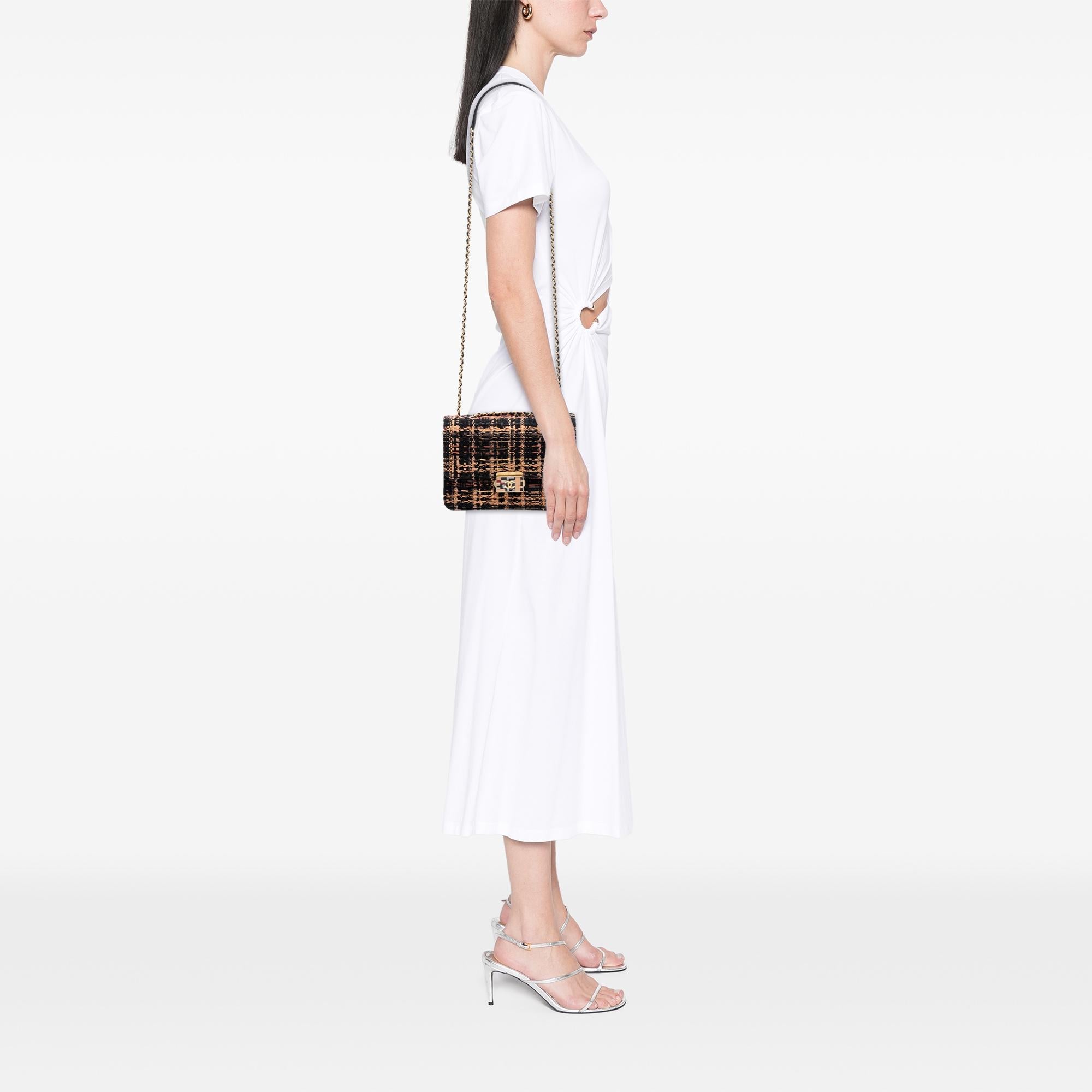 Chanel Medium Quilted Tweed Beauty Lock Flap