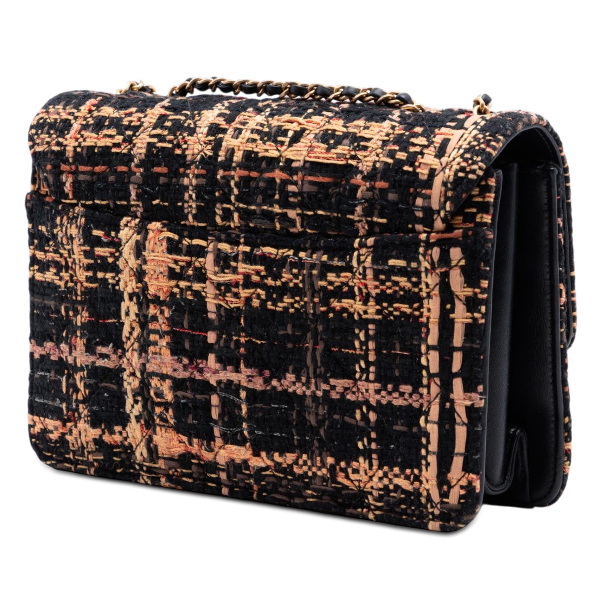Chanel Medium Quilted Tweed Beauty Lock Flap