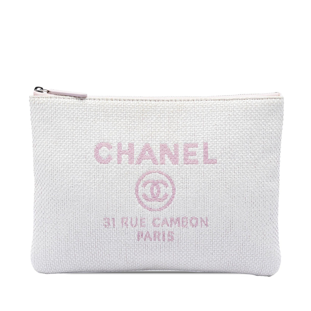 Chanel Medium Raffia Deauville O Case Clutch