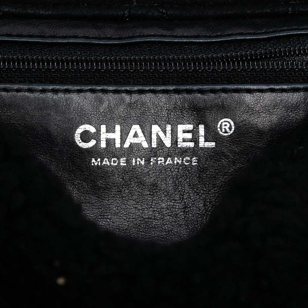 Chanel Medium Shearling Pearl Studded Flap