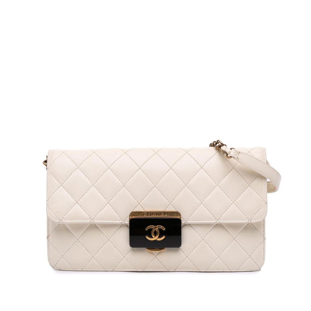 Chanel Medium Sheepskin Beauty Lock Flap