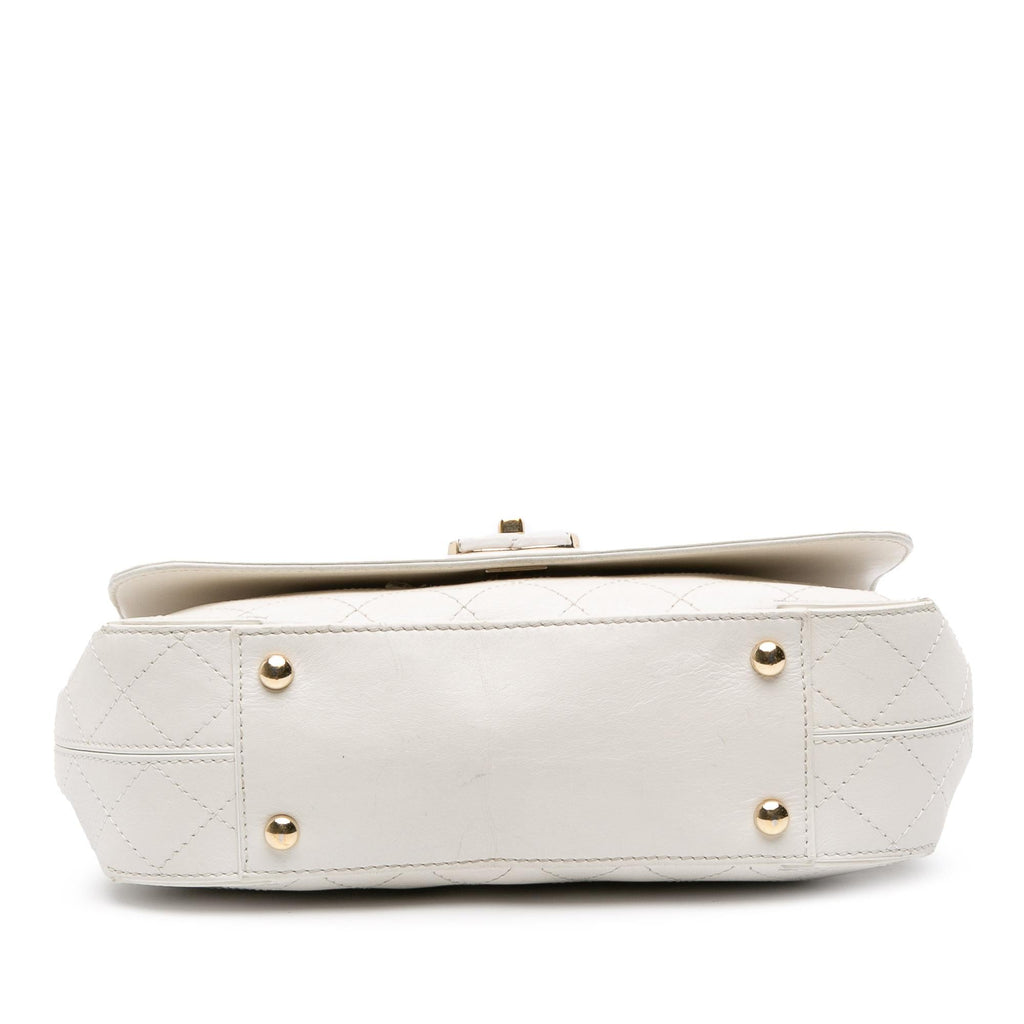 Chanel Medium Stitched Calfskin Covered CC Flap