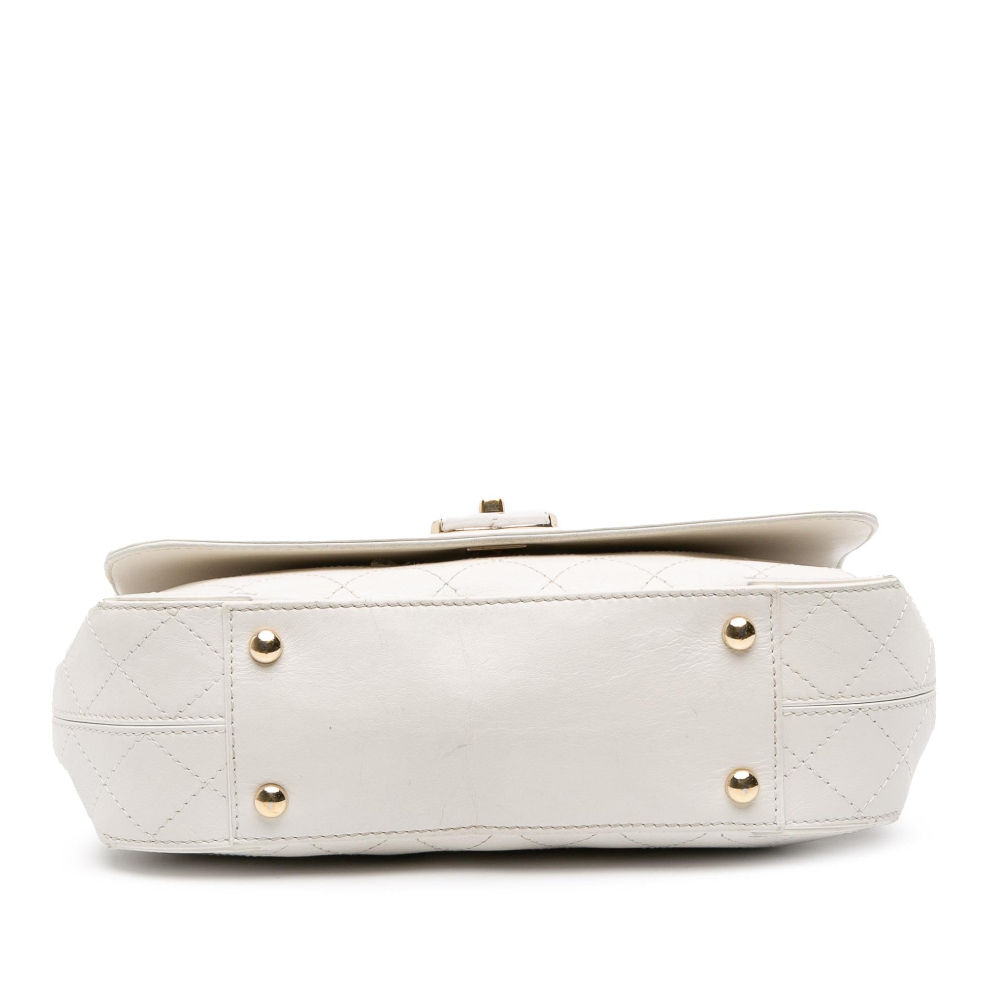Chanel Medium Stitched Calfskin Covered CC Flap