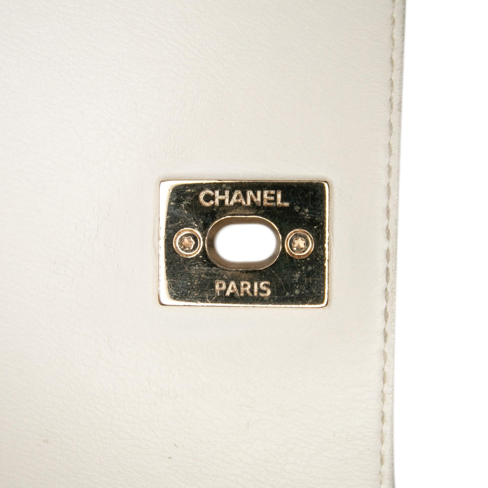 Chanel Medium Stitched Calfskin Covered CC Flap