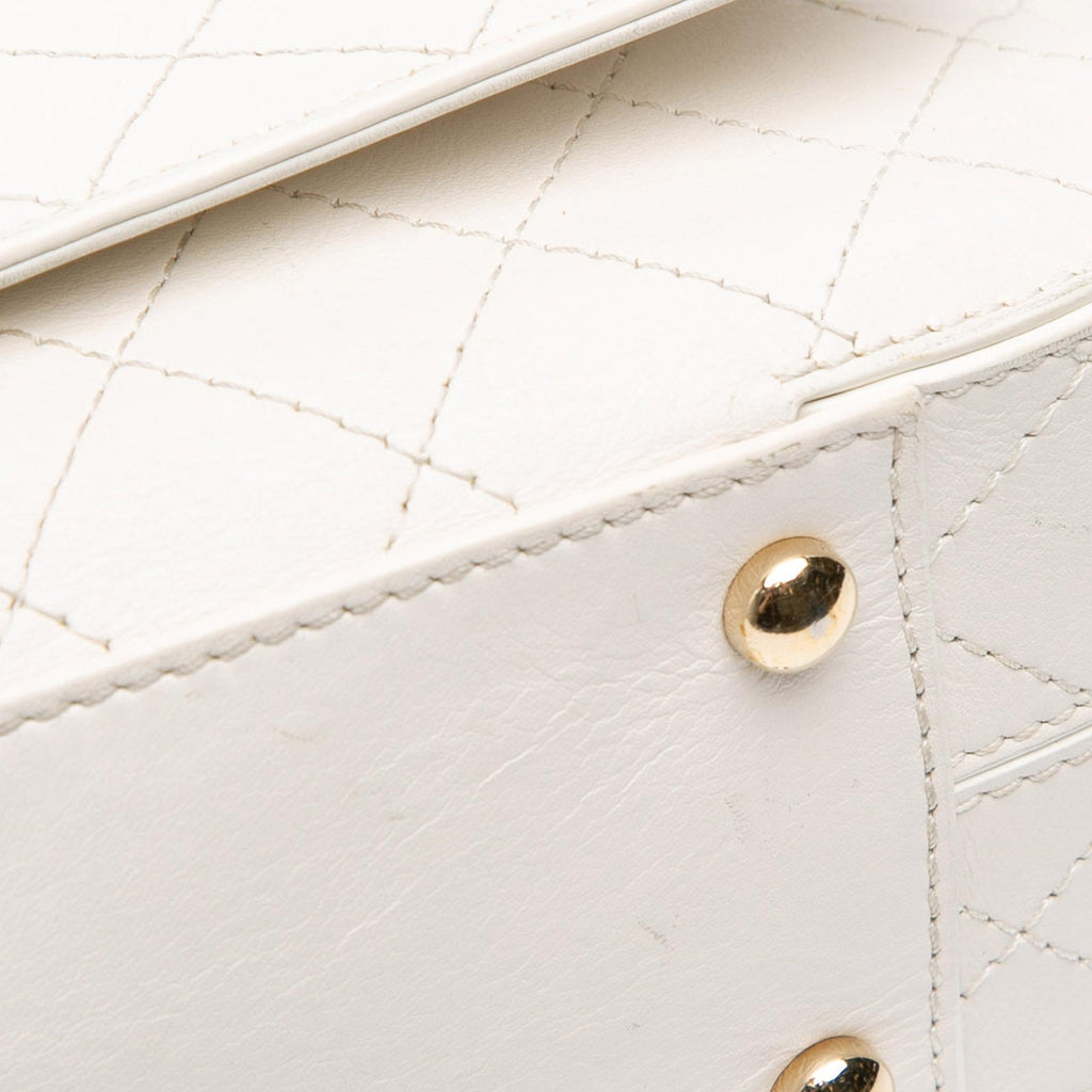 Chanel Medium Stitched Calfskin Covered CC Flap