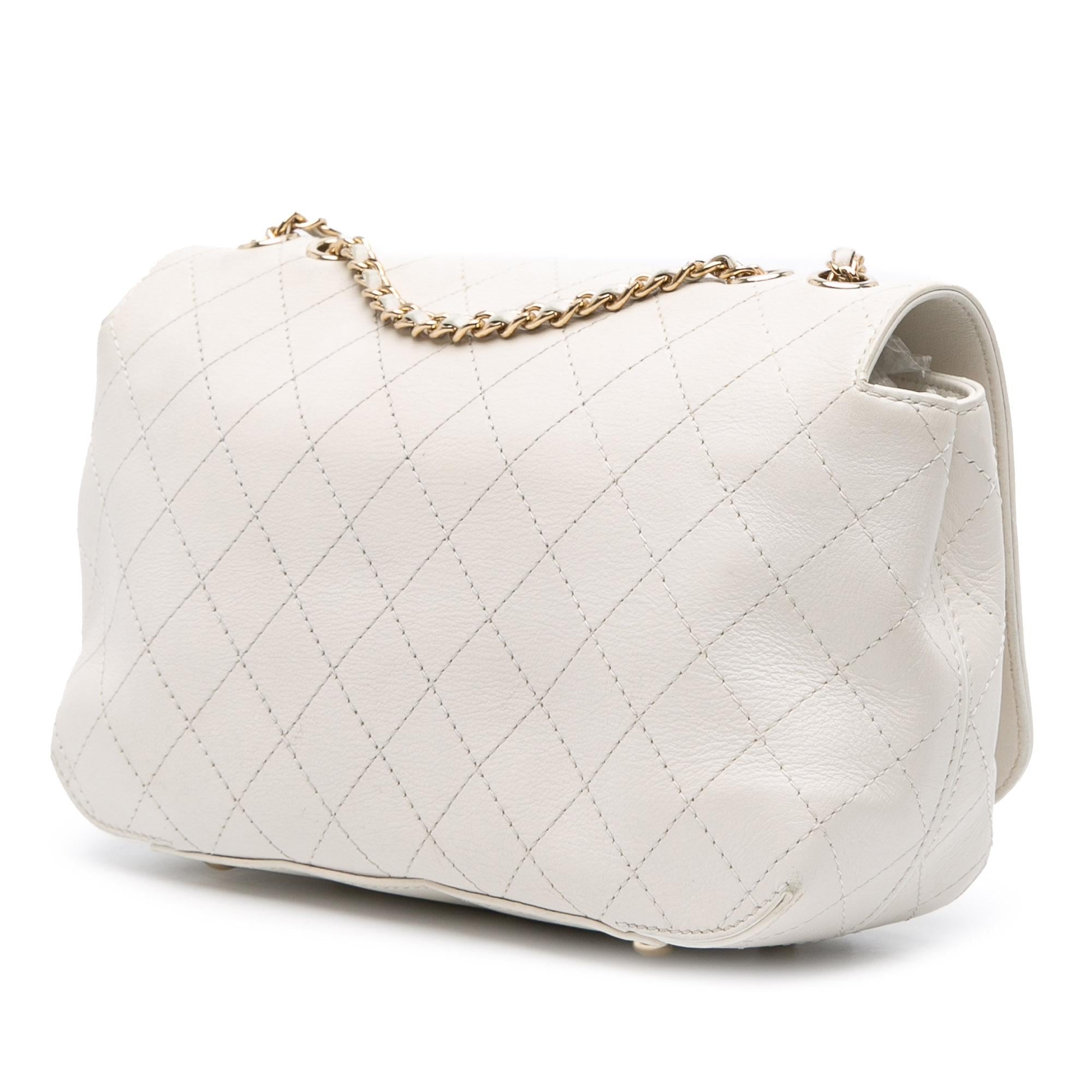 Chanel Medium Stitched Calfskin Covered CC Flap