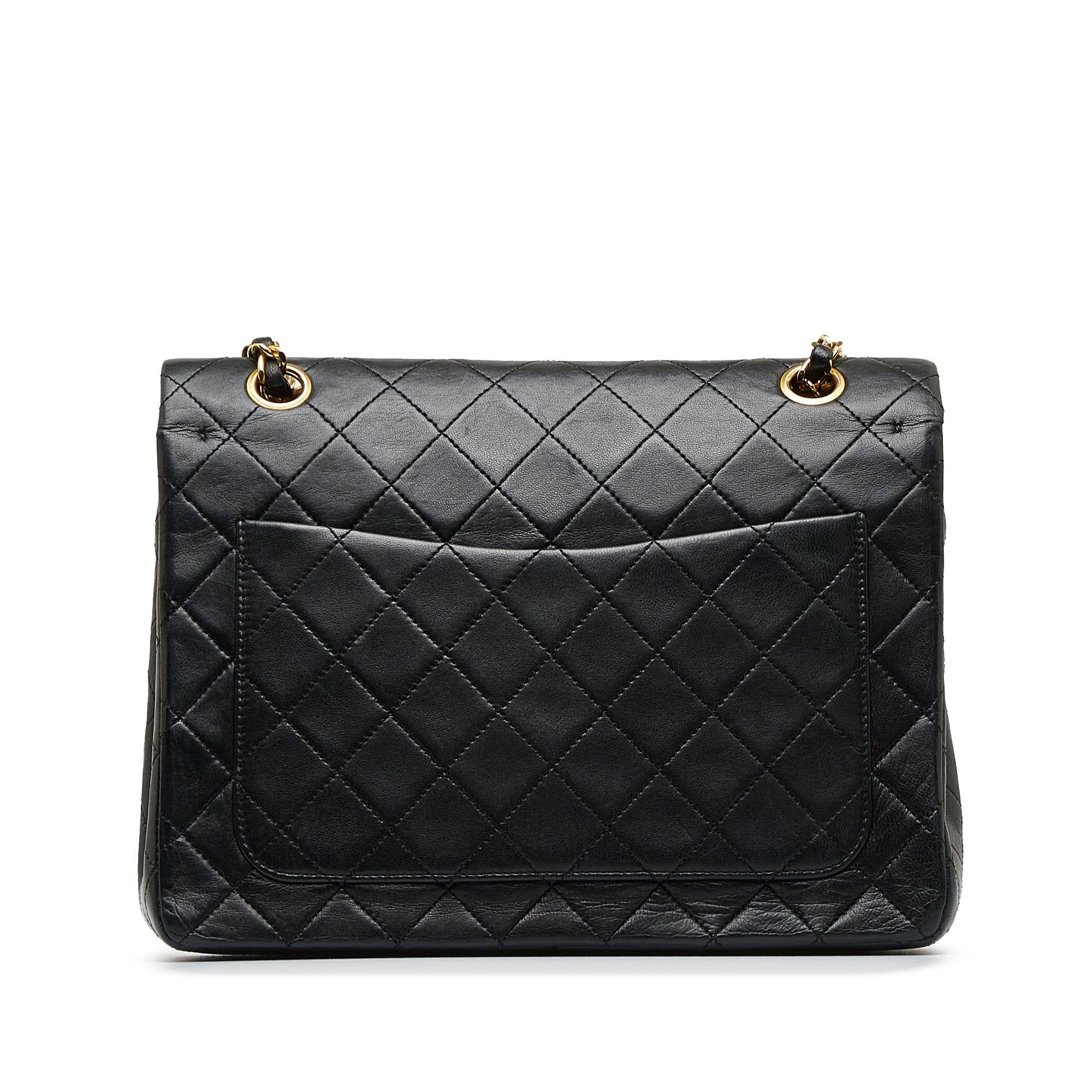 Chanel Medium Tall Classic Lambskin Double Flap (SHG-noIwy5)