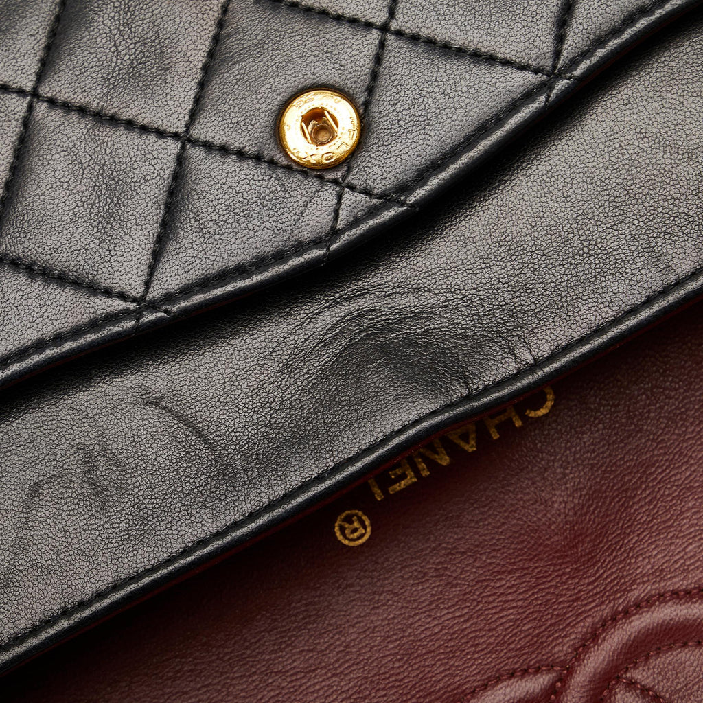 Chanel Medium Tall Classic Lambskin Double Flap (SHG-noIwy5)