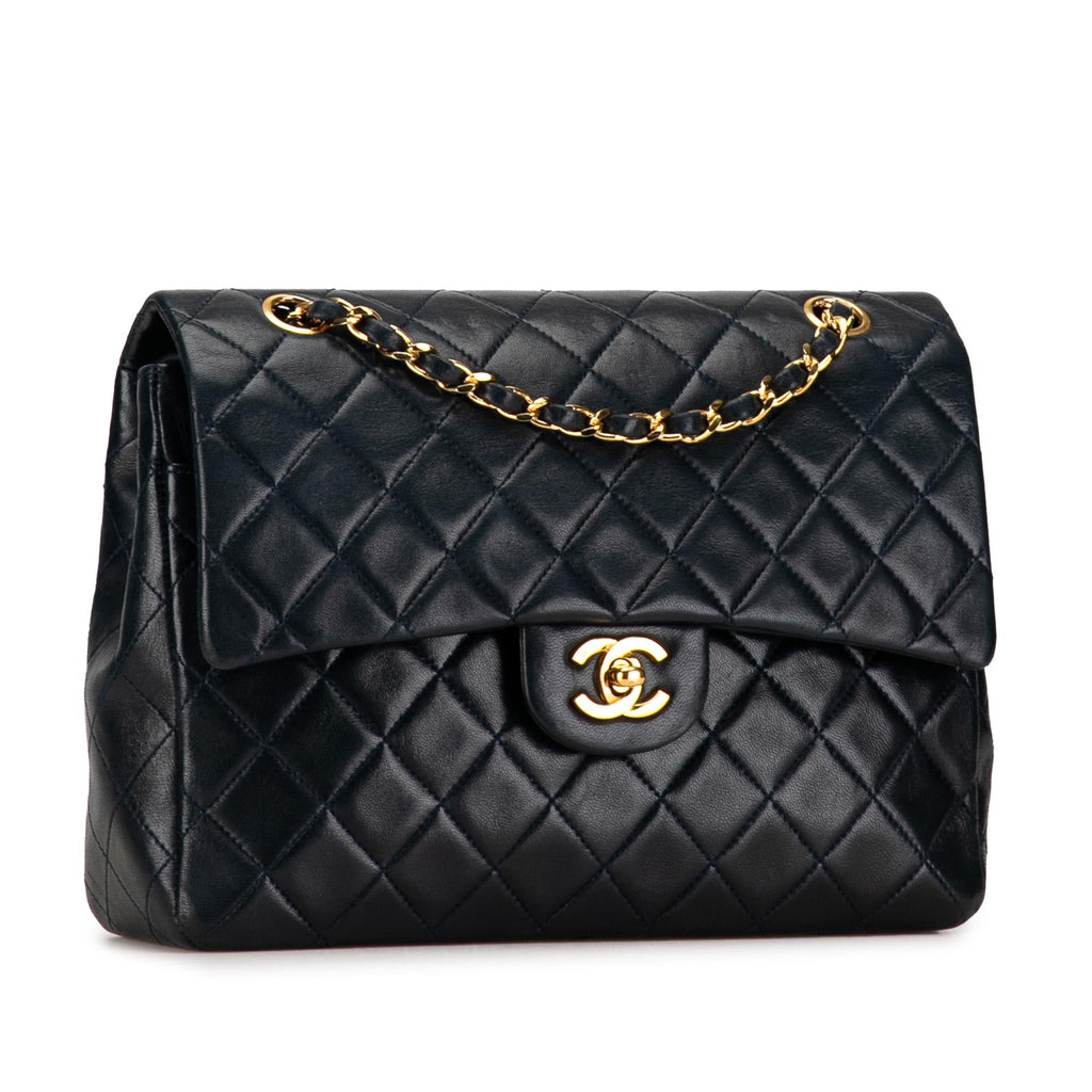 Chanel Medium Tall Classic Lambskin Double Flap (SHG-GtveFH)