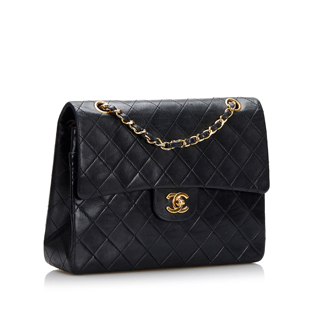 Chanel Medium Tall Classic Lambskin Double Flap (SHG-mGpVGD)