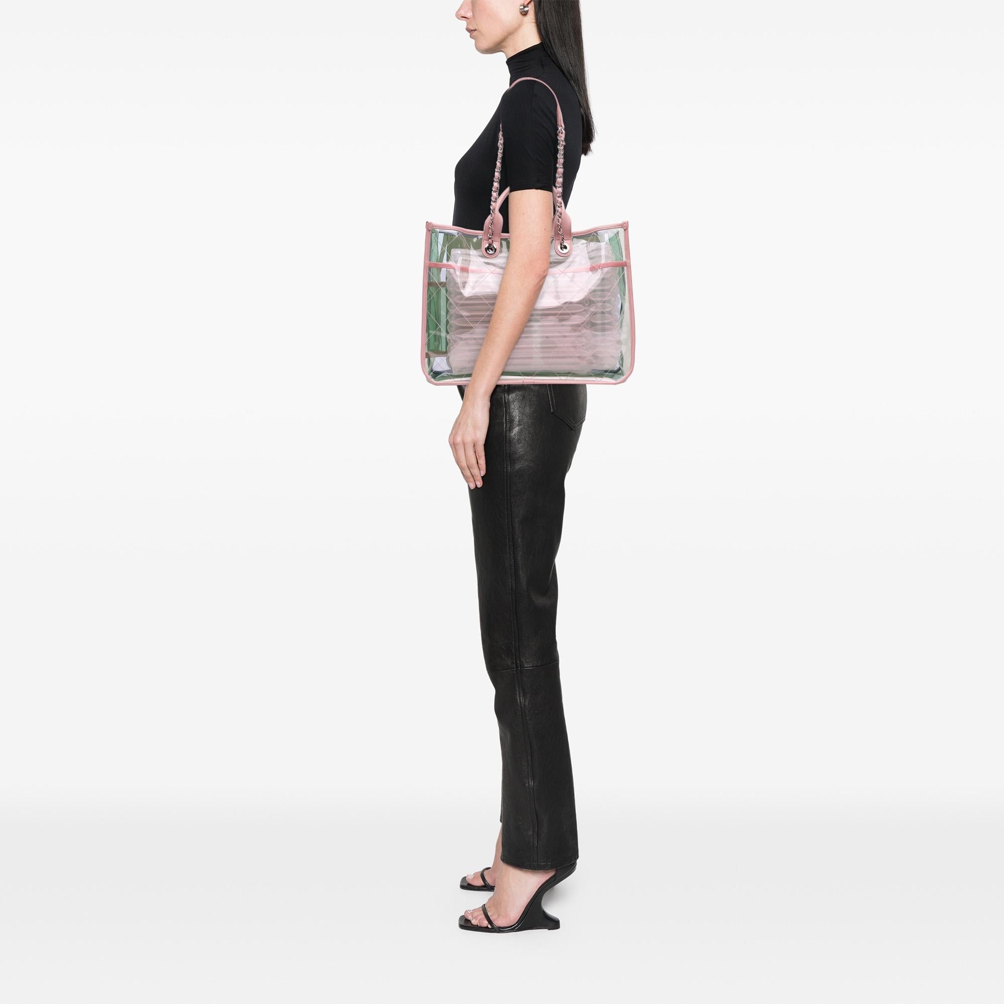 Chanel Medium Tricolor PVC and Lambskin Coco Splash Shopping Tote