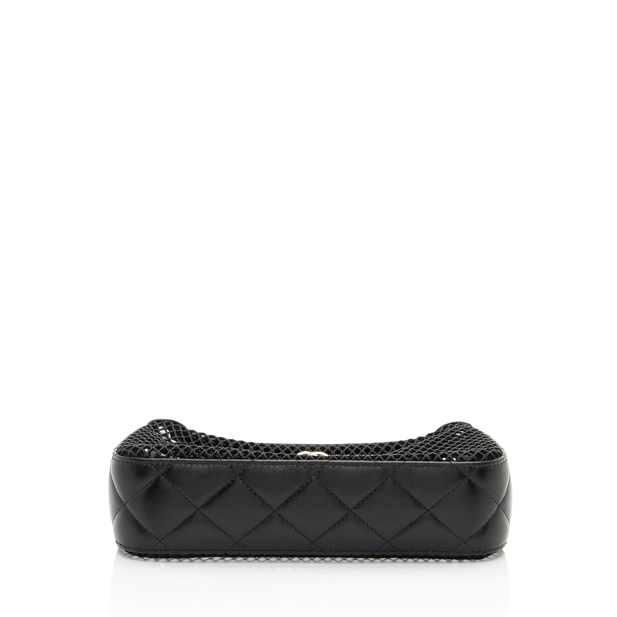 Chanel Mesh Lambskin Clutch with Chain