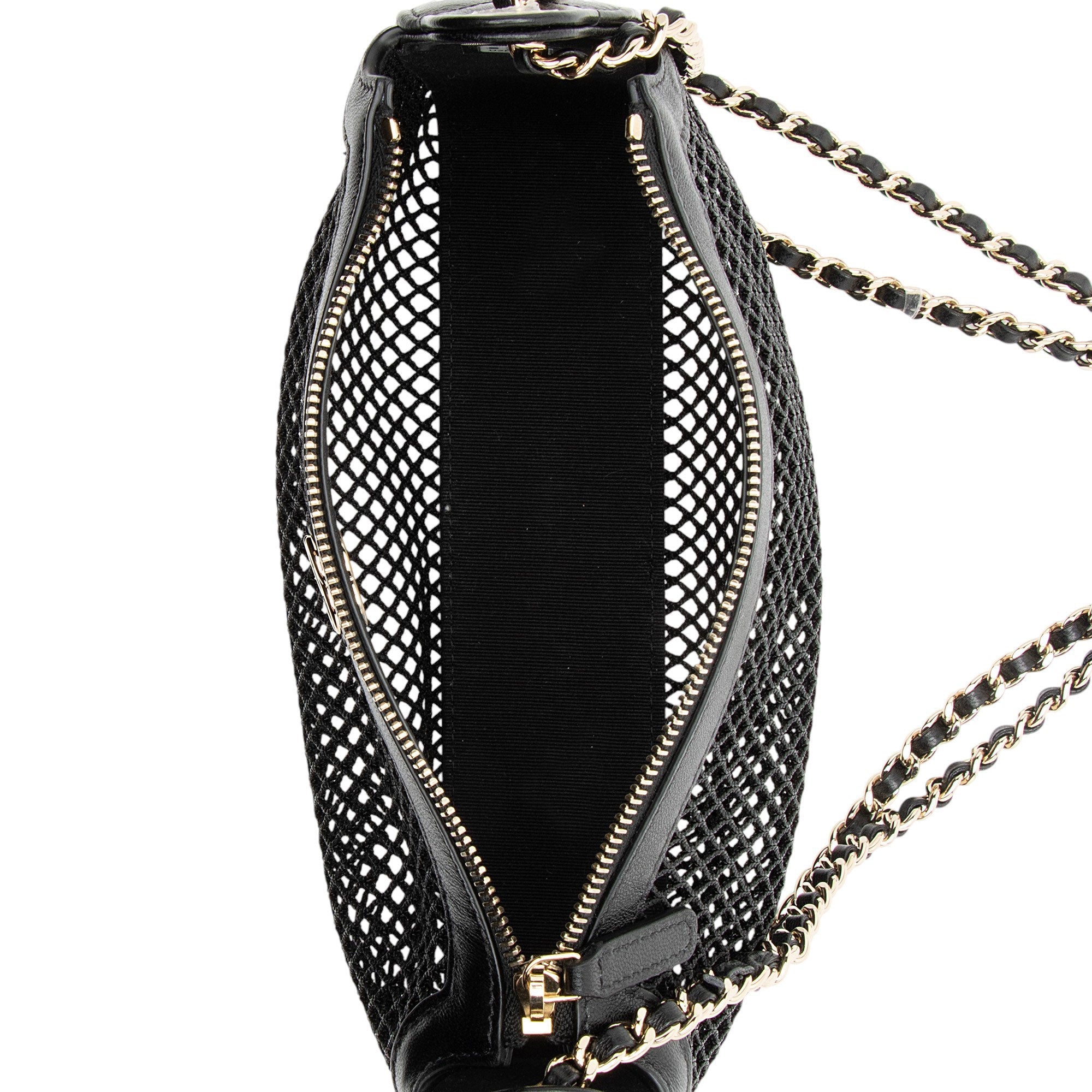 Chanel Mesh Lambskin Clutch with Chain