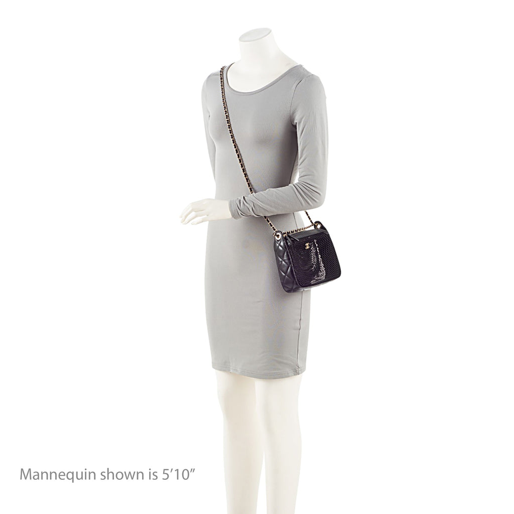 Chanel Mesh Lambskin Clutch with Chain