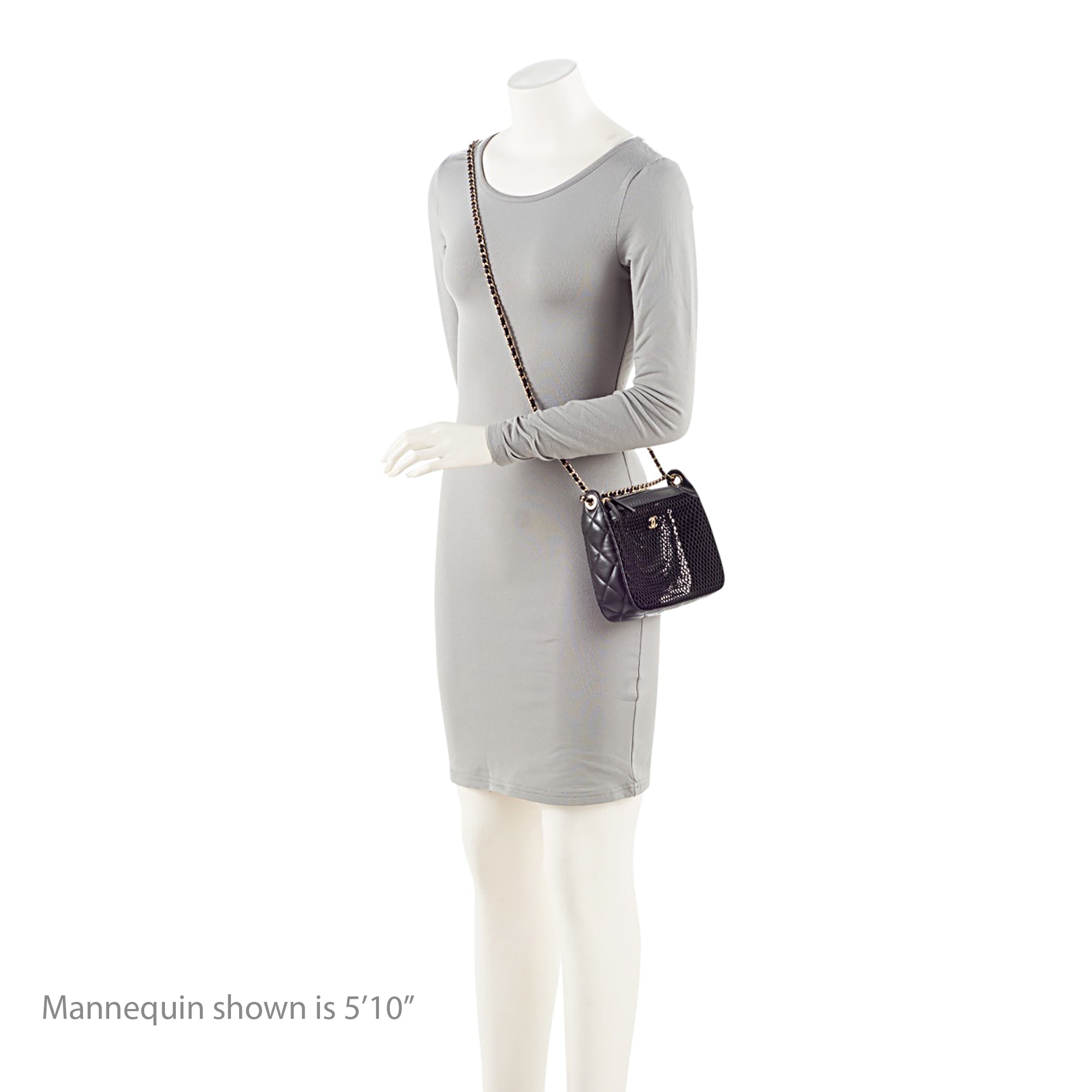 Chanel Mesh Lambskin Clutch with Chain