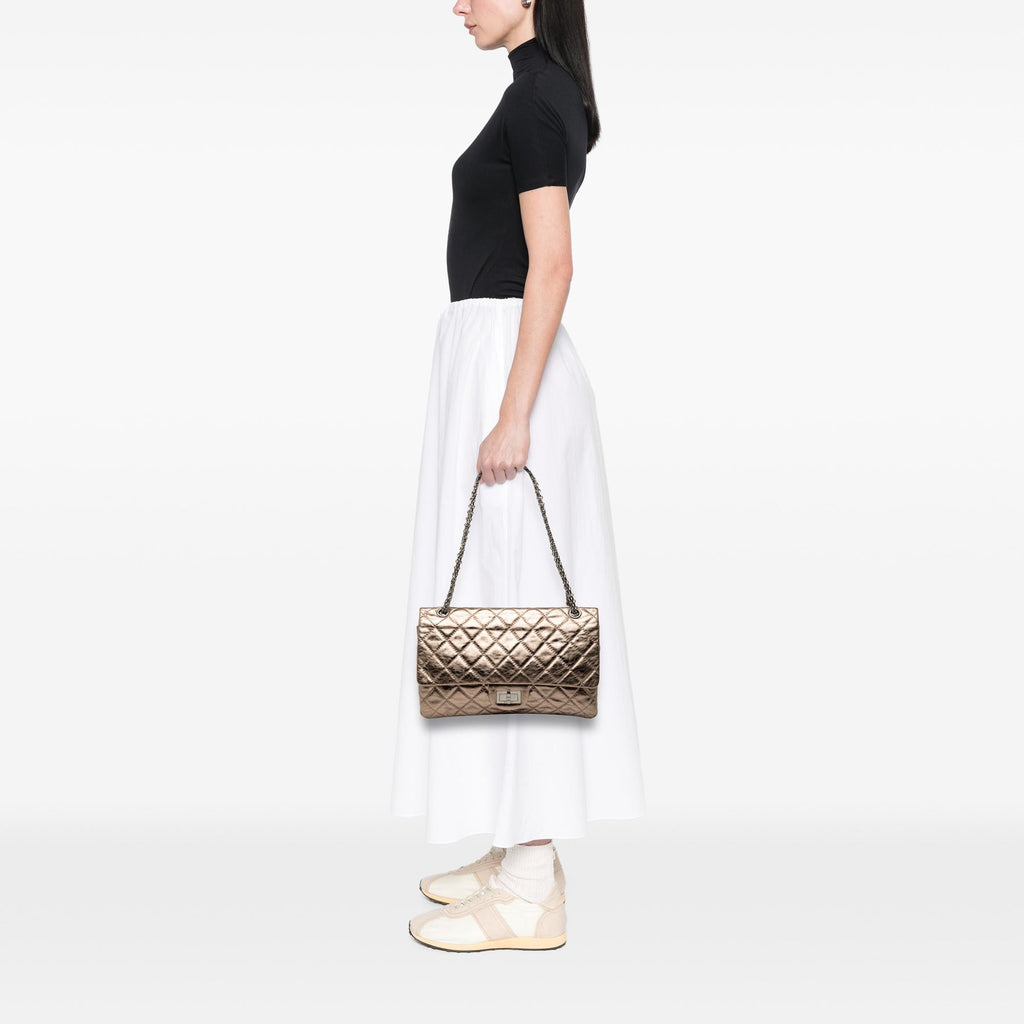 Chanel Metallic Aged Calfskin Reissue 2.55 Double Flap 227