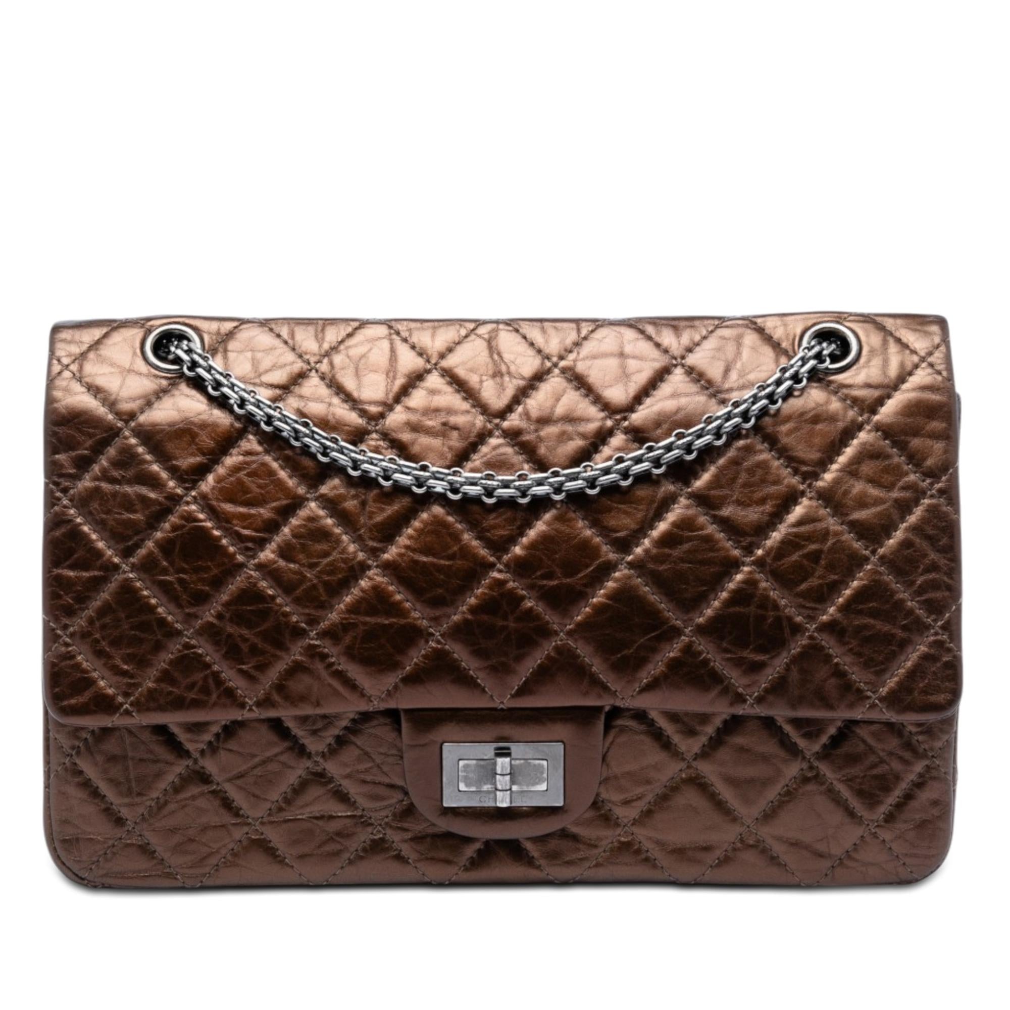 Chanel Metallic Aged Calfskin Reissue 2.55 Single Flap 227