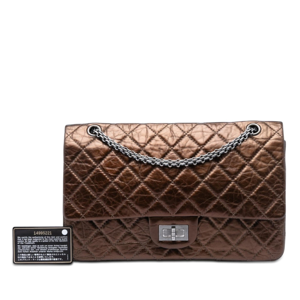 Chanel Metallic Aged Calfskin Reissue 2.55 Single Flap 227