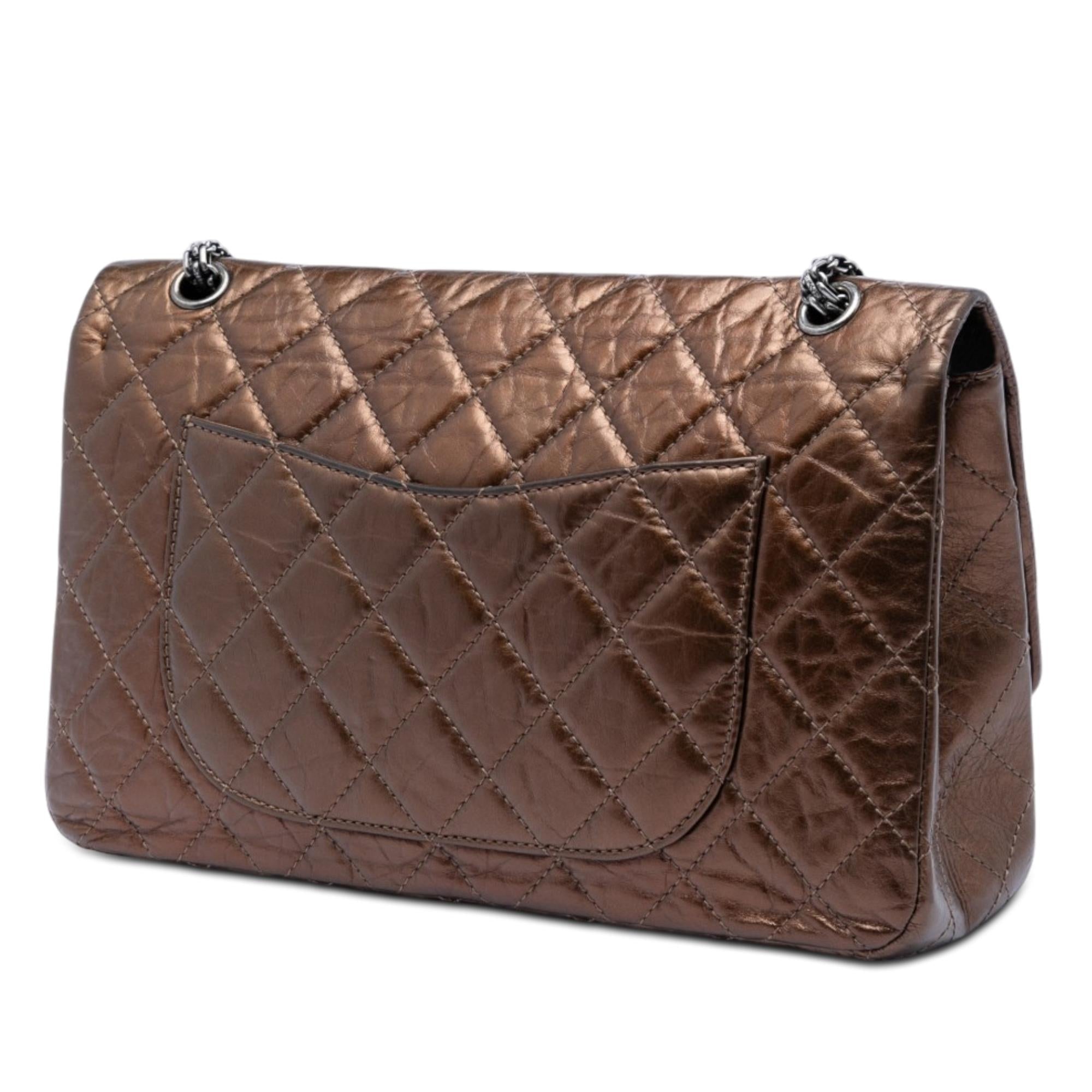 Chanel Metallic Aged Calfskin Reissue 2.55 Single Flap 227
