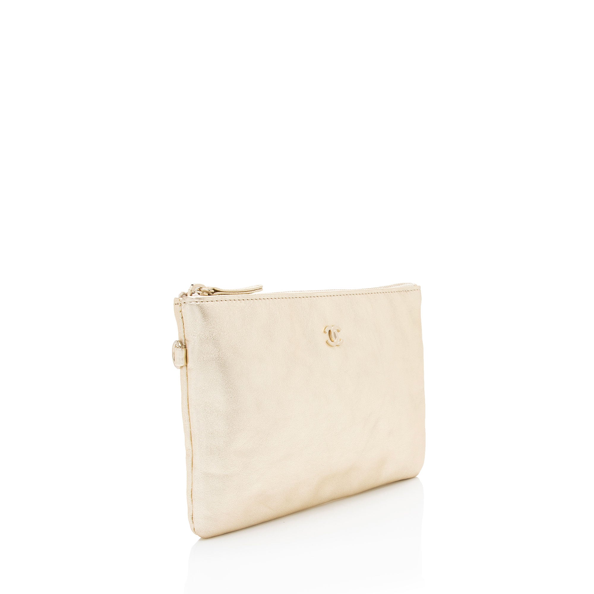 Chanel Metallic Calfskin Chanel 22 Pochette