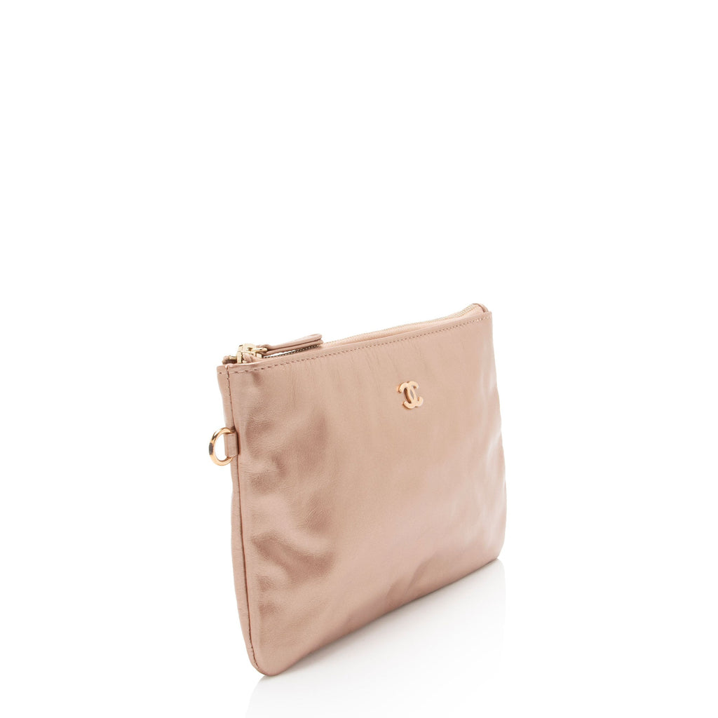 Chanel Metallic Calfskin Chanel 22 Pochette