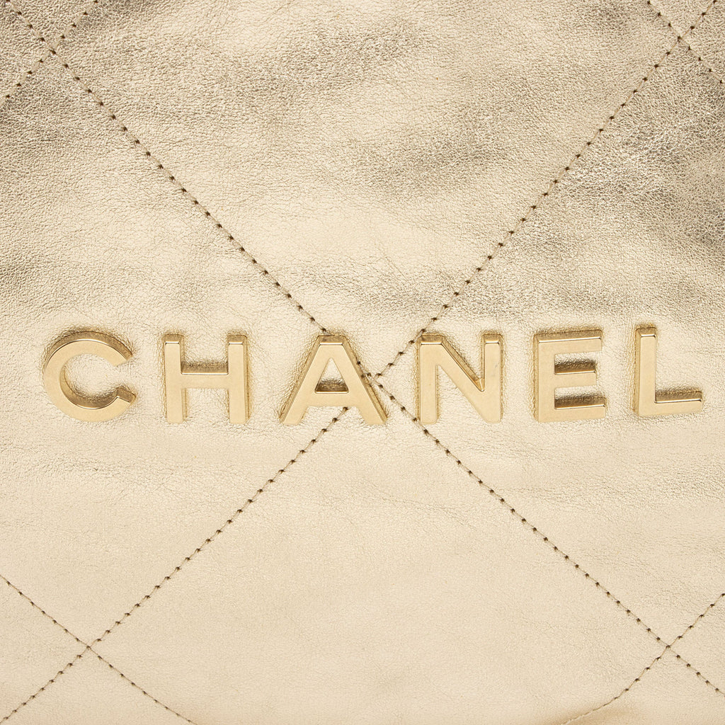 Chanel Metallic Calfskin Chanel 22 Small Shoulder Bag