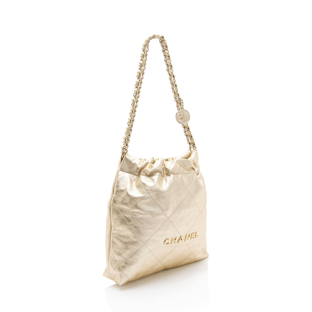 Chanel Metallic Calfskin Chanel 22 Small Shoulder Bag