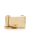 Chanel Metallic Calfskin Embossed Cocallover Flap Shoulder Bag