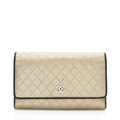 Chanel Metallic Calfskin Flap Wallet (SHF-19801)