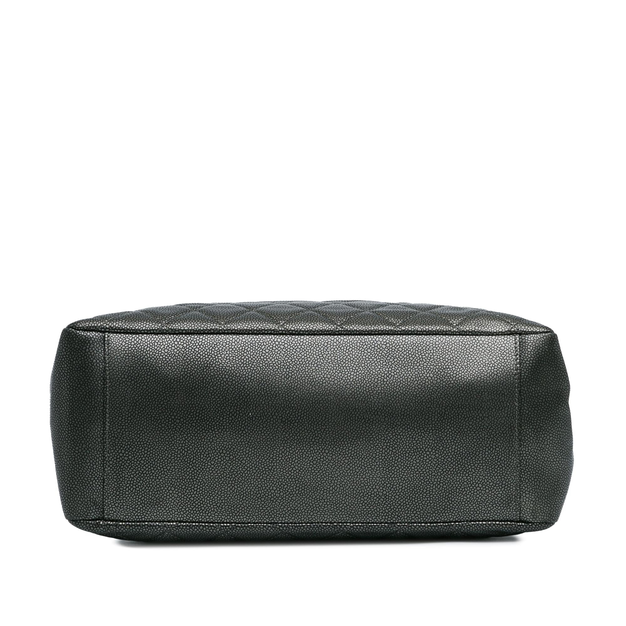 Chanel Metallic Caviar Grand Shopping Tote
