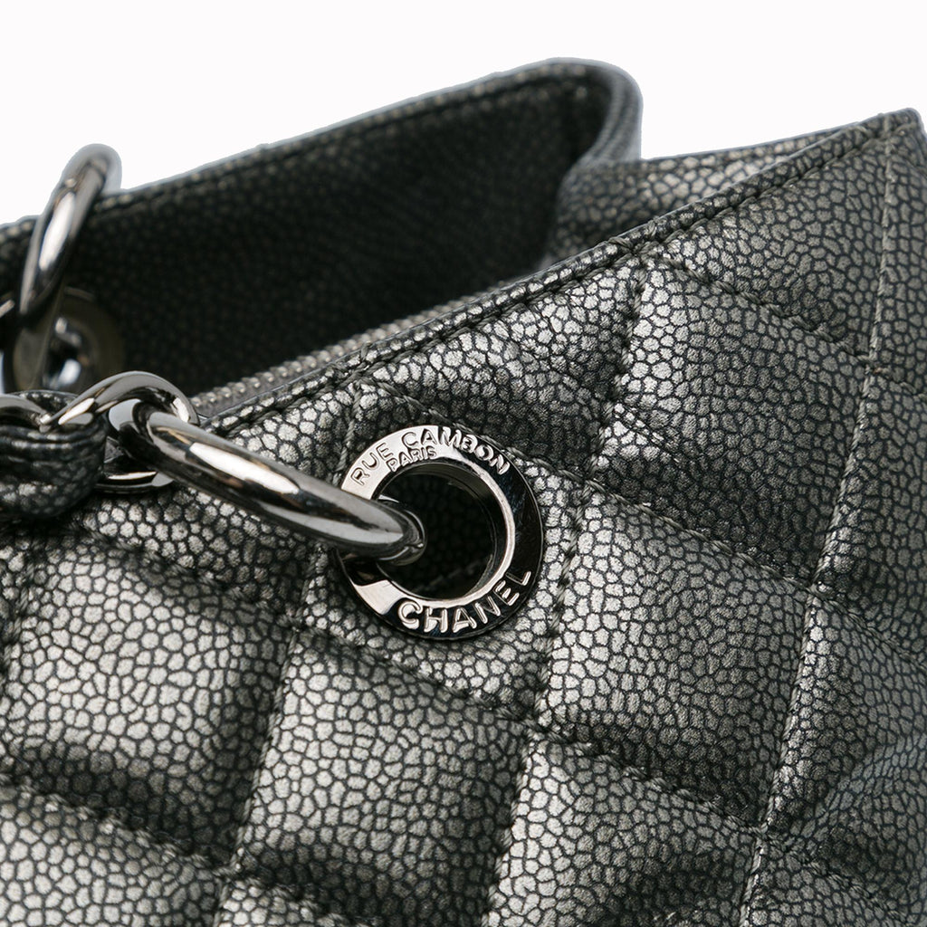 Chanel Metallic Caviar Grand Shopping Tote