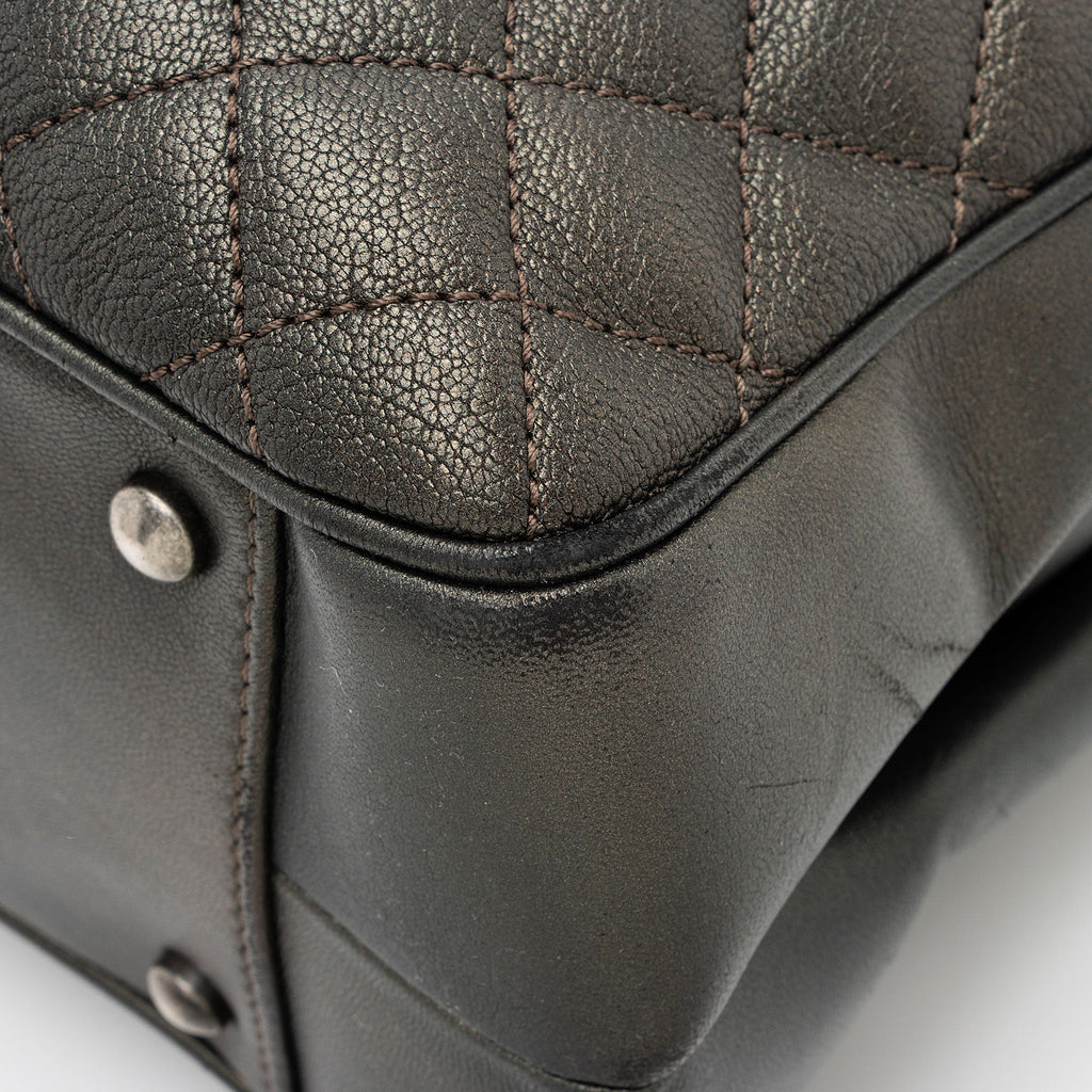 Chanel Metallic Caviar Leather Rock In Rome Medium Tote