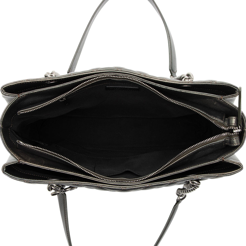 Chanel Metallic Caviar Leather Rock In Rome Medium Tote