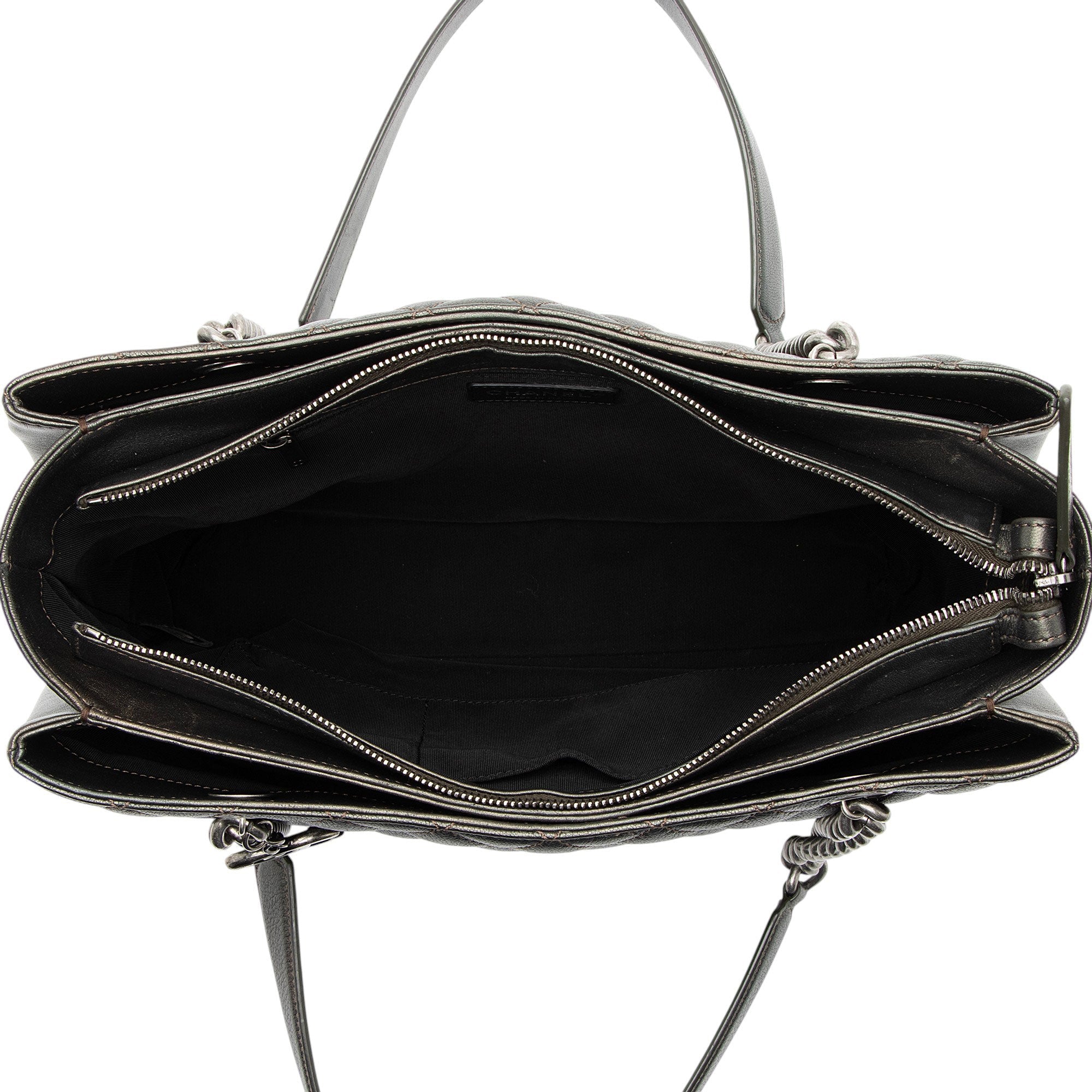 Chanel Metallic Caviar Leather Rock In Rome Medium Tote