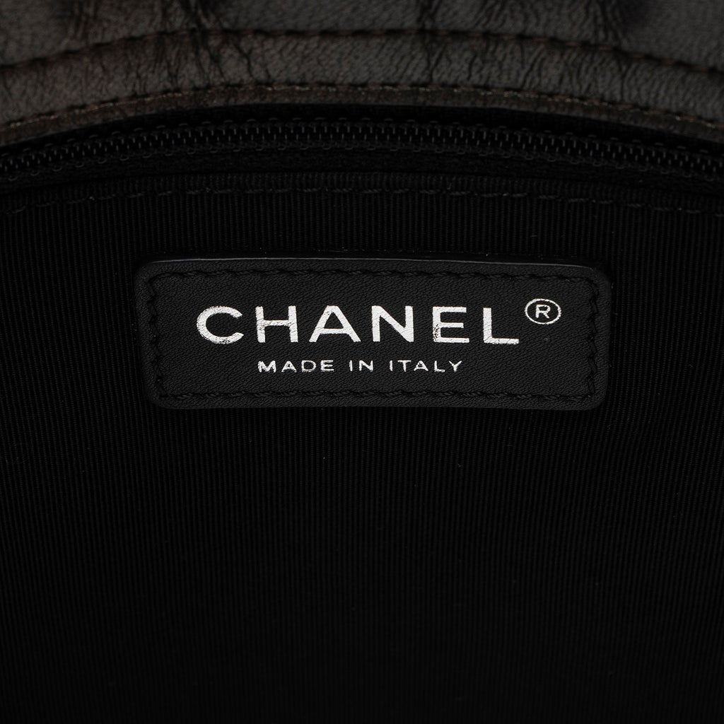Chanel Metallic Caviar Leather Rock In Rome Medium Tote