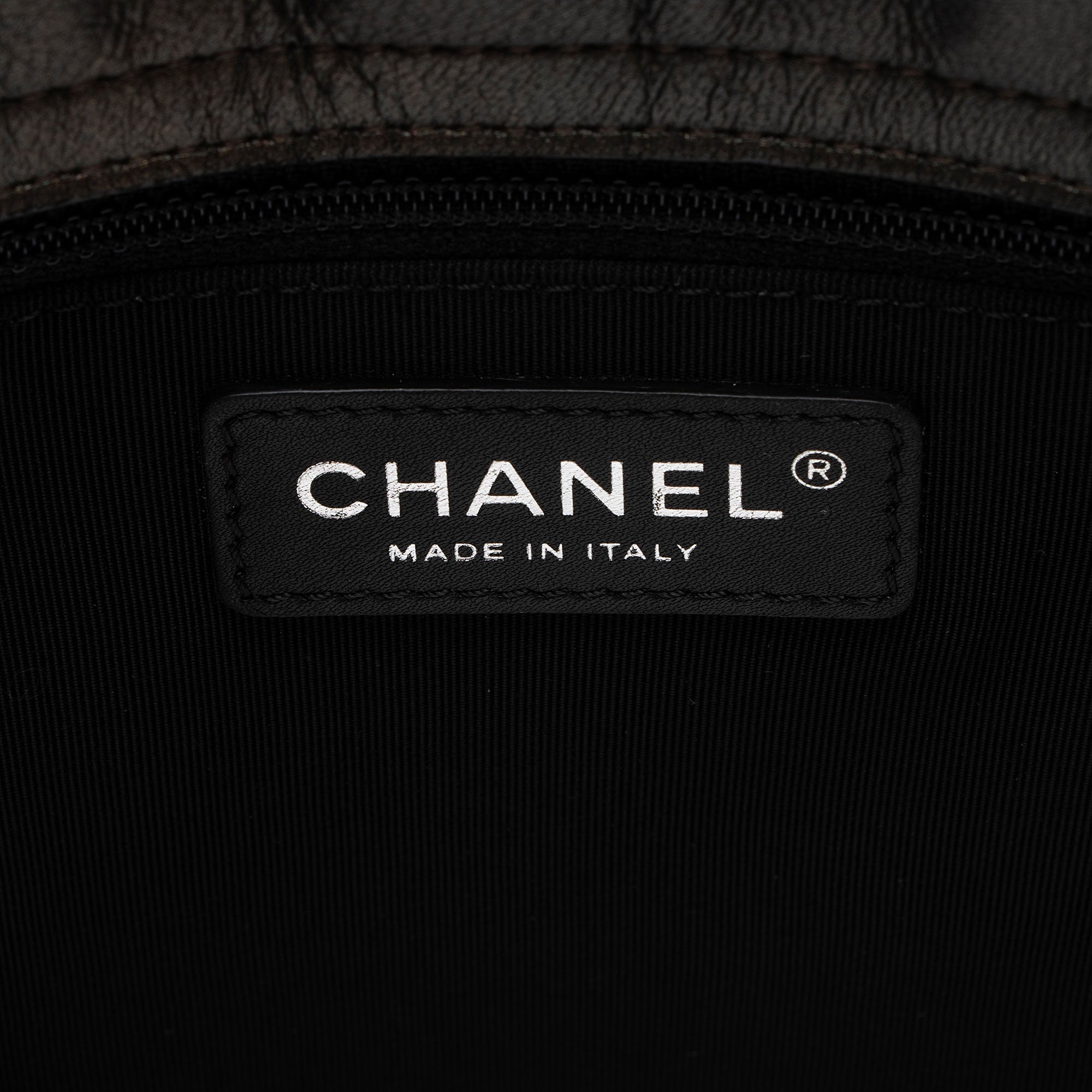 Chanel Metallic Caviar Leather Rock In Rome Medium Tote