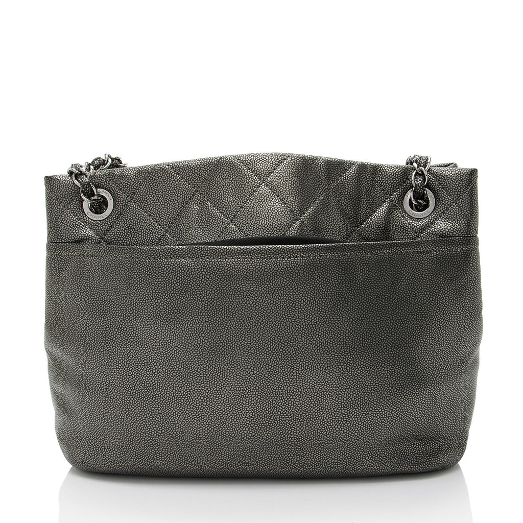 Chanel Metallic Caviar Leather Timeless CC Soft Tote