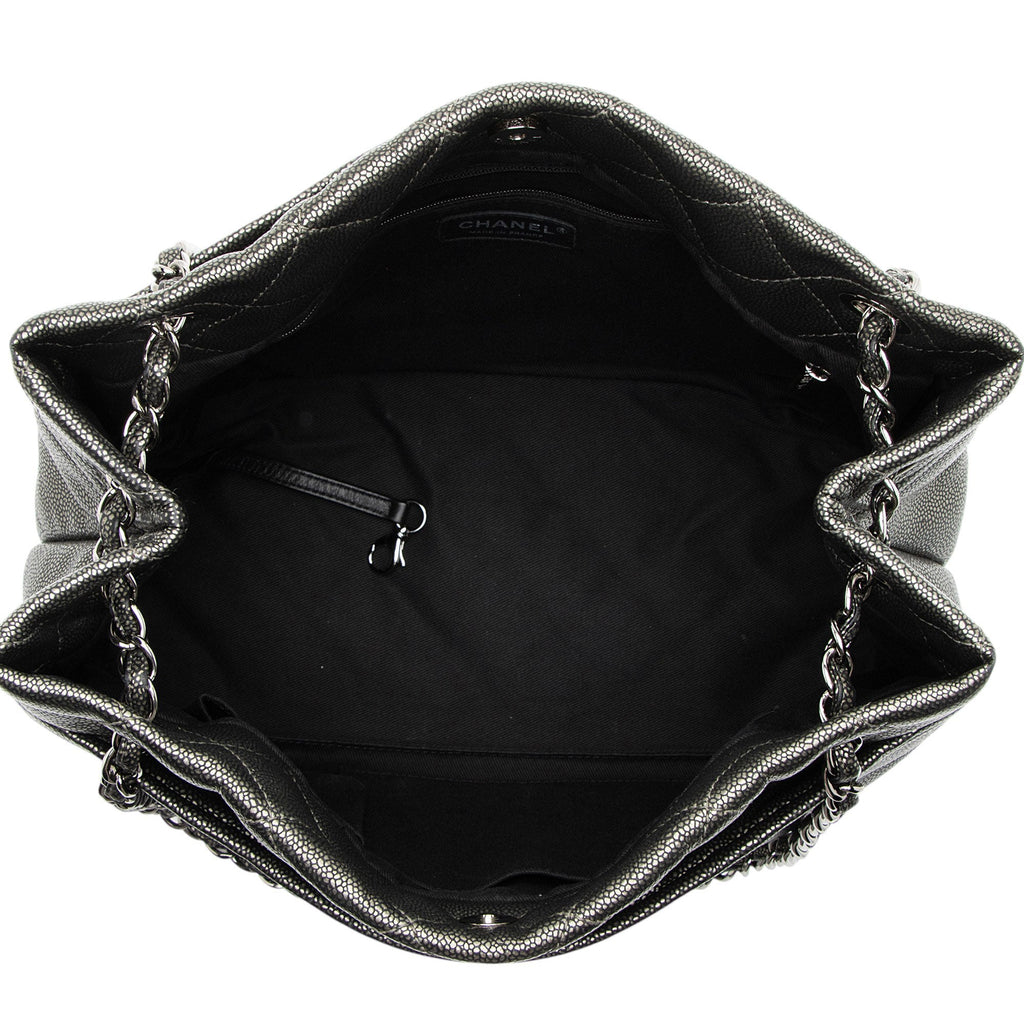 Chanel Metallic Caviar Leather Timeless CC Soft Tote