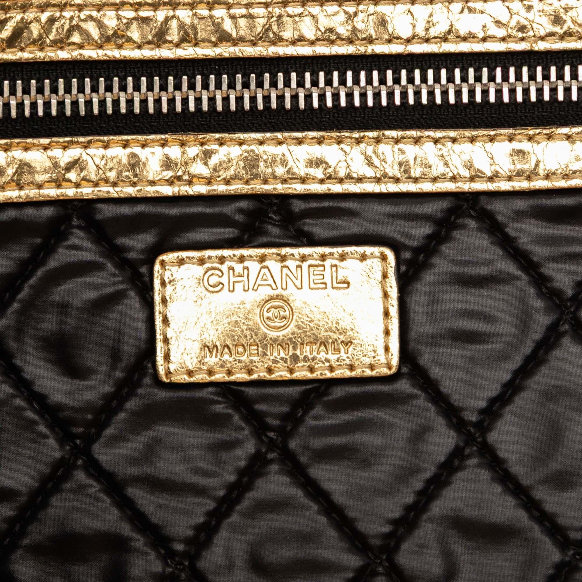 Chanel Metallic Crinkled Calfskin Feministe Mais Feminine Pouch