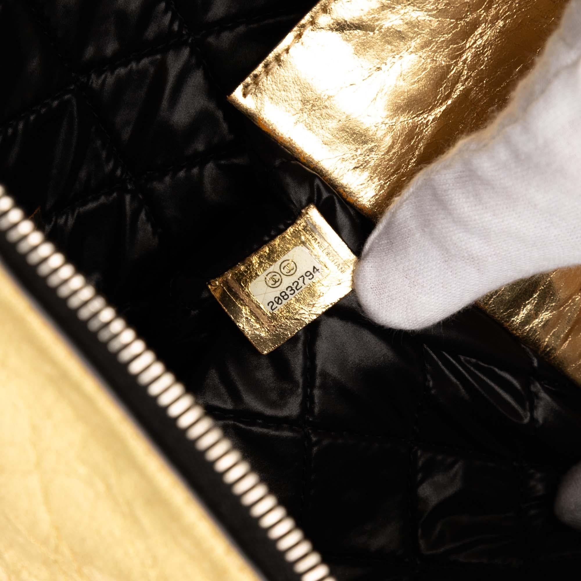 Chanel Metallic Crinkled Calfskin Feministe Mais Feminine Pouch
