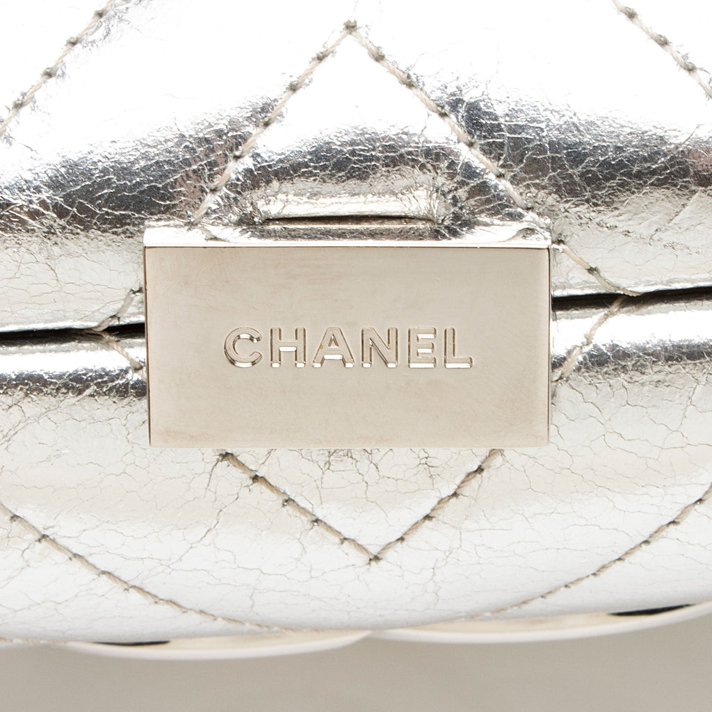 Chanel Metallic Crumpled Lambskin Fringe Clutch