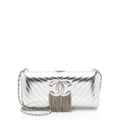 Chanel Metallic Crumpled Lambskin Fringe Clutch