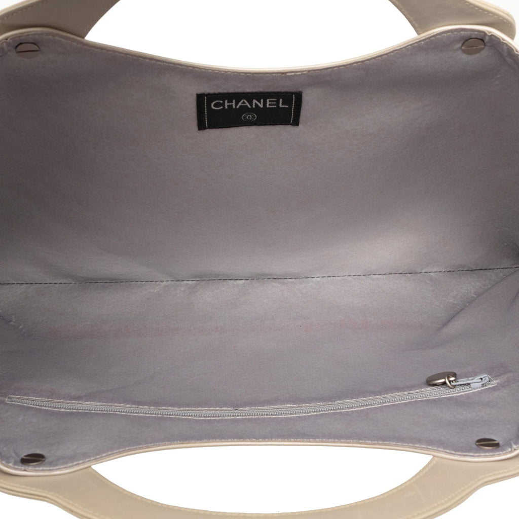 Chanel Metallic Embossed Calfskin Flat Handbag