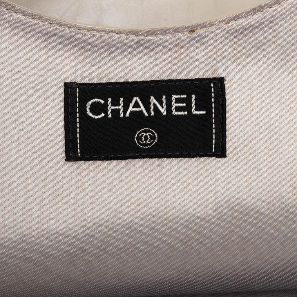 Chanel Metallic Embossed Calfskin Flat Handbag