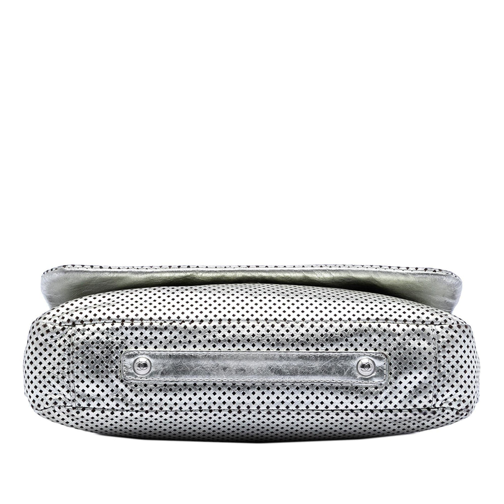 Chanel Metallic Glazed Calfskin Perforated Rodeo Drive Flap