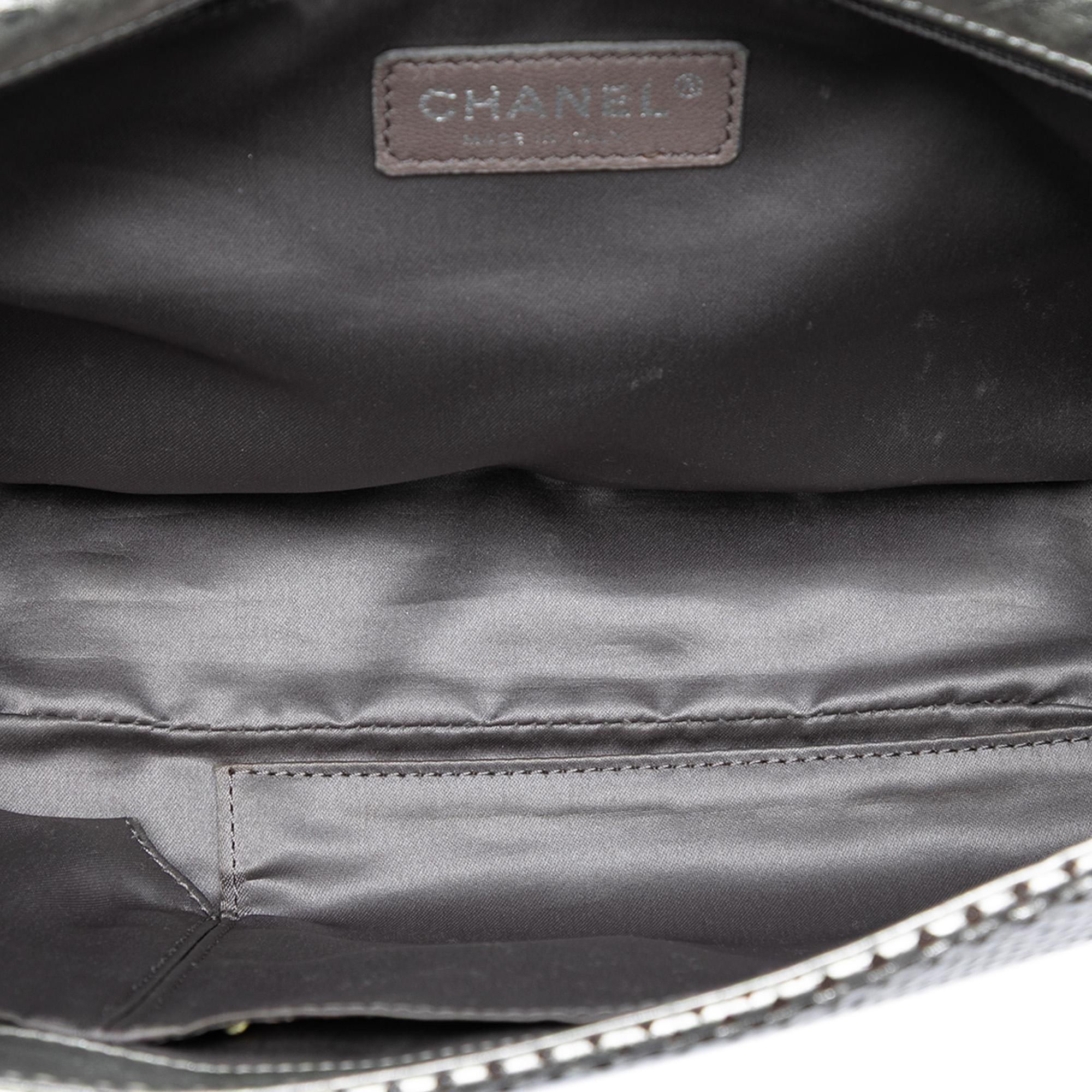 Chanel Metallic Glazed Calfskin Perforated Rodeo Drive Flap