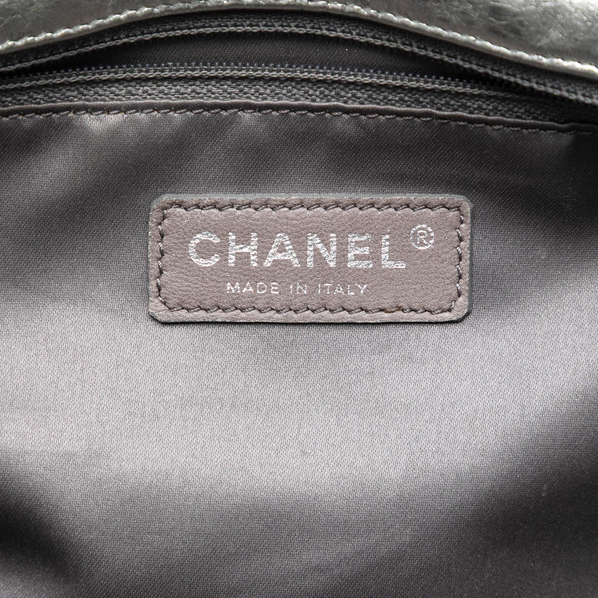 Chanel Metallic Glazed Calfskin Perforated Rodeo Drive Flap