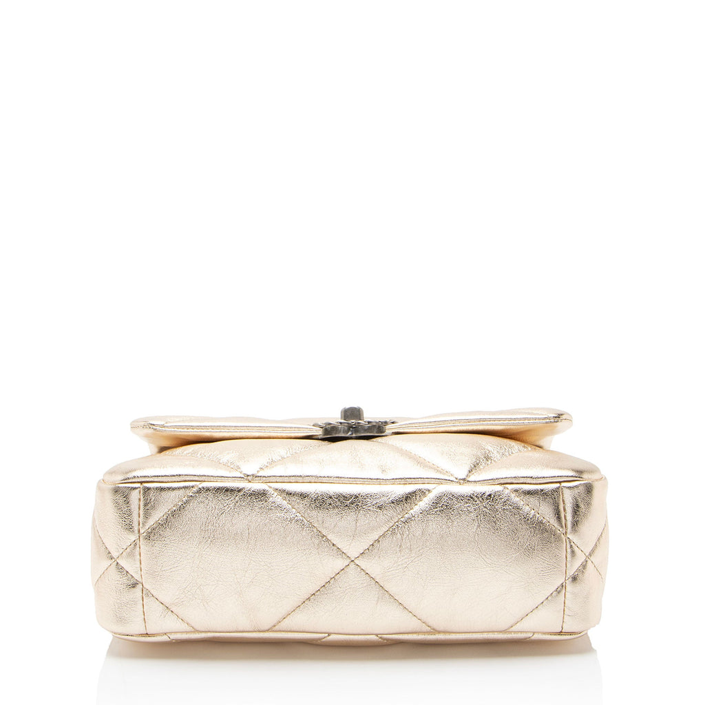 Chanel Metallic Lambskin 19 Medium Flap Shoulder Bag