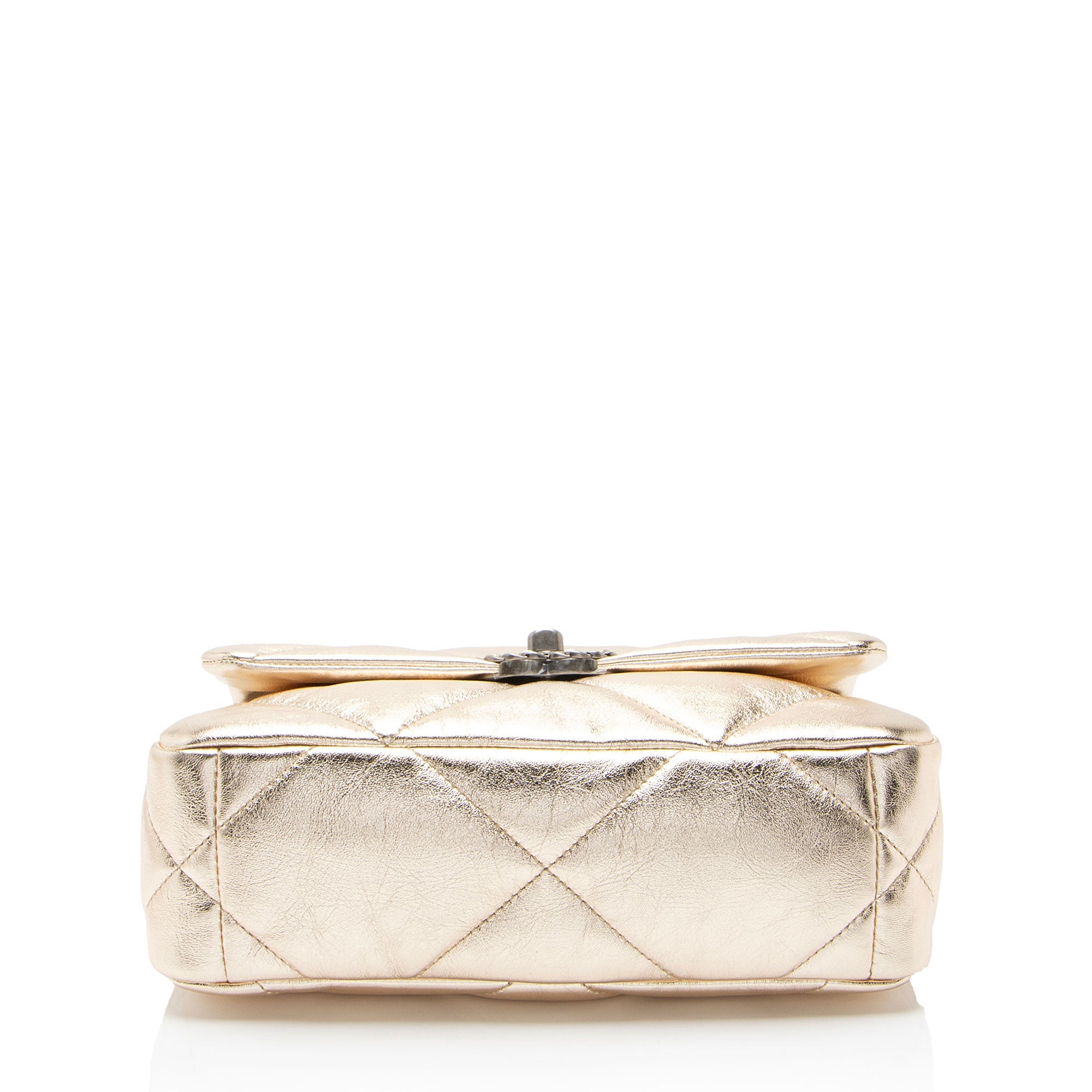 Chanel Metallic Lambskin 19 Medium Flap Shoulder Bag
