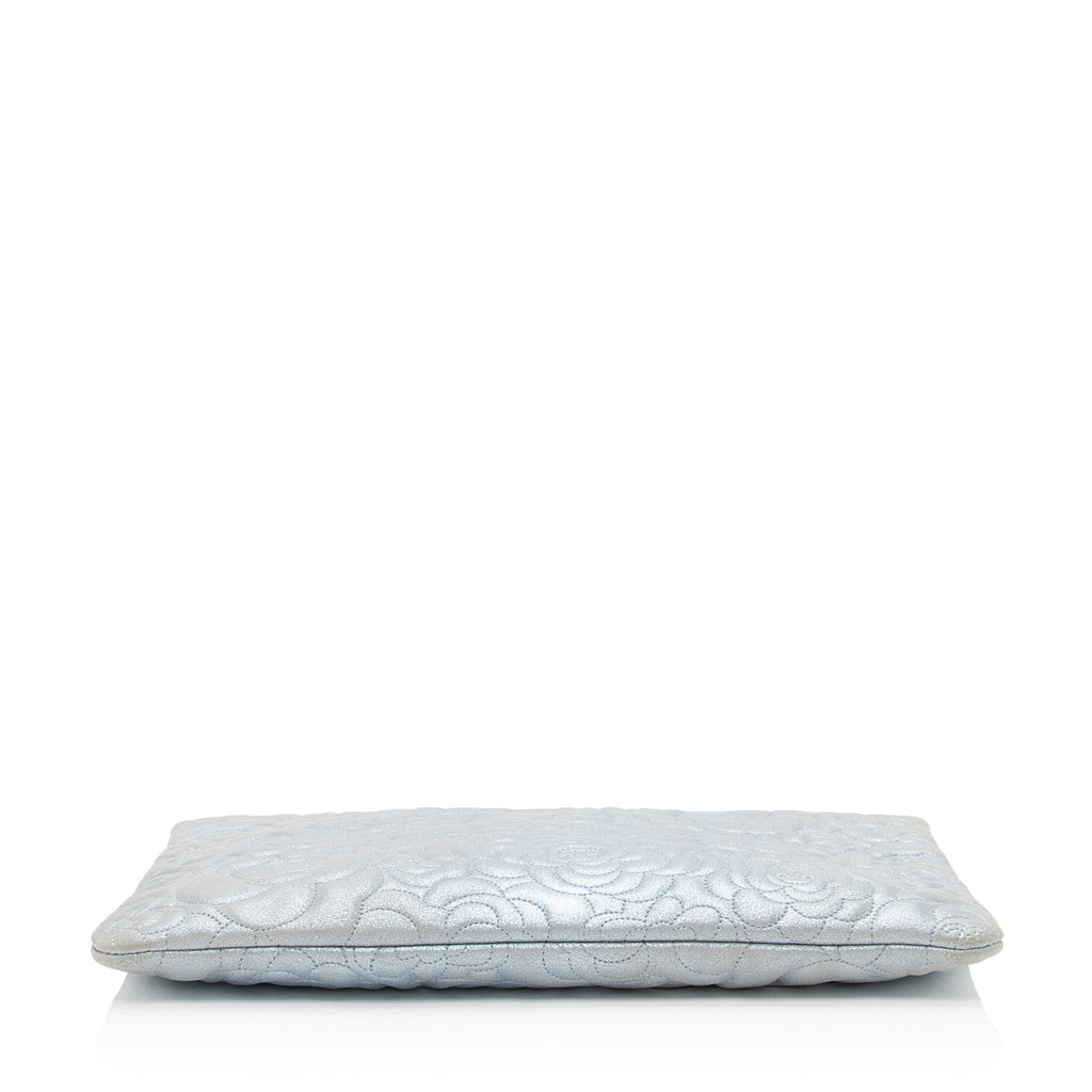 Chanel Metallic Lambskin Camellia Large O-Case